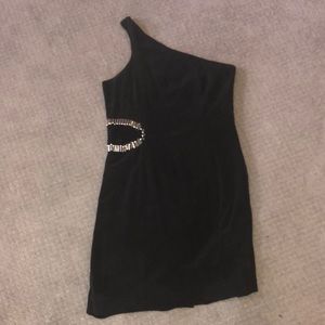 Madison Marcus black one shoulder dress